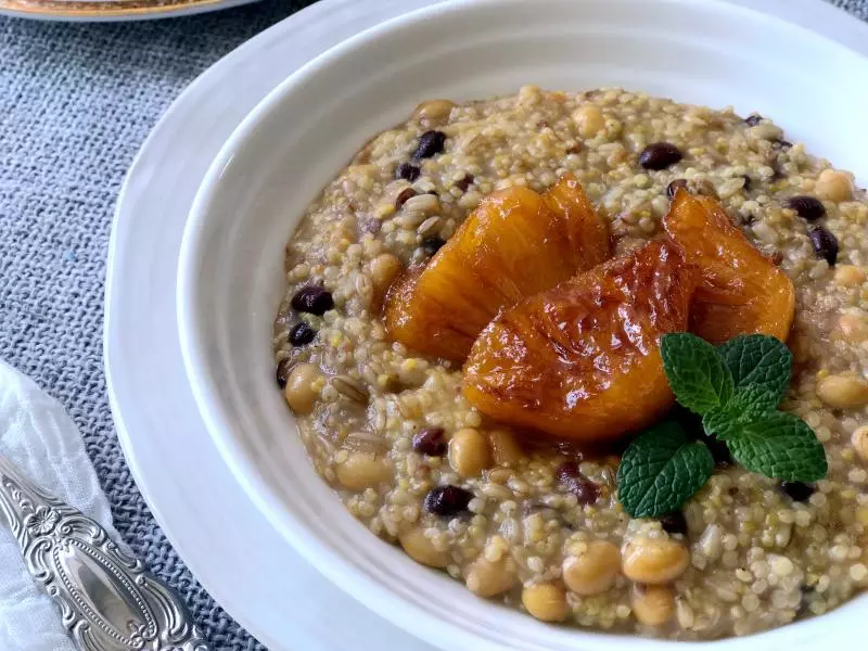 【山姆厨房】焦糖凤梨&amp;杂粮粥-Caramelized Pineapple&amp;Coarse grain porridge