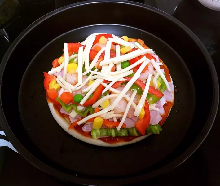 芝士鮮蝦培根pizza