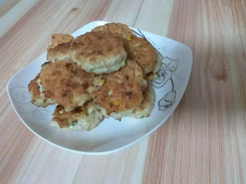 玉米鸡肉饼