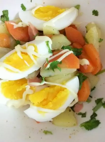 鸡蛋杂菜沙拉（营养美味早餐15分钟搞定）