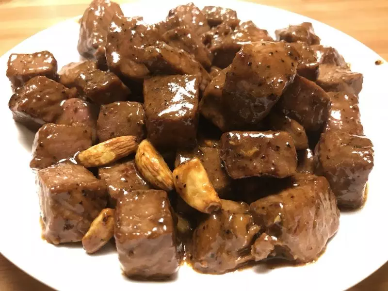 黑椒牛肉粒Stir Fry Beef with Black Pepper Sauce