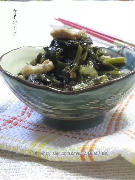 雪菜炒肉丝