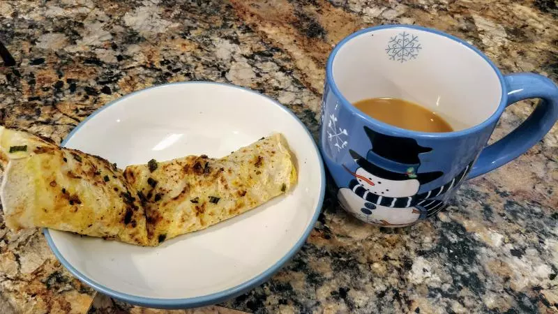 早餐鸡蛋卷饼☕?