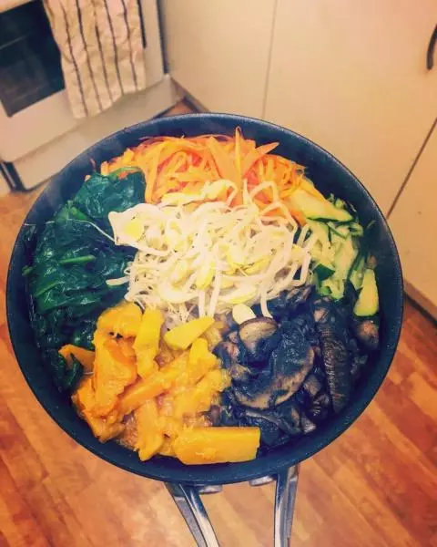 不粘的奶锅石锅拌饭bibimbap