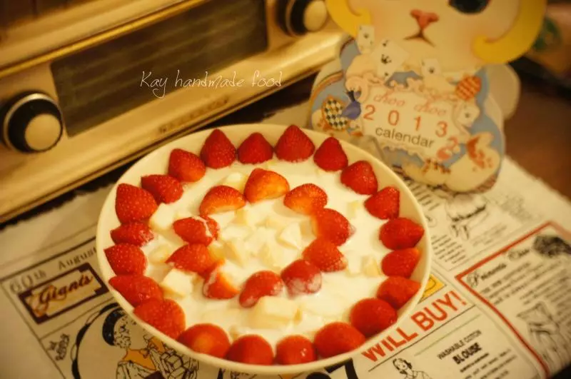 減肥餐\(≧▽≦)/草莓優格沙拉