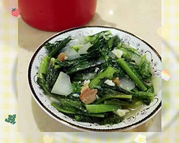 冬瓜片炒油麦菜