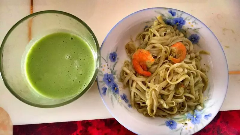 【减脂食谱】牛油果黑椒虾仁意大利面