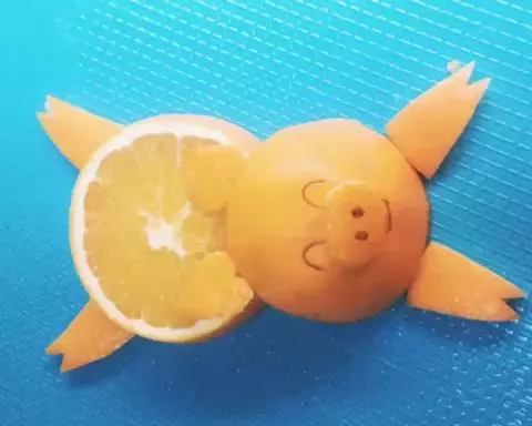 创意菜之橙子小猪