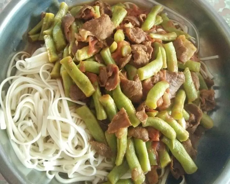 【一人食】豆角羊肉蓋澆面