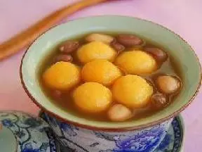 花生红豆小圆子甜汤