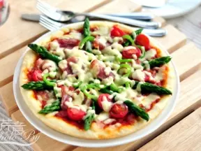 培根彩蔬薄脆披萨