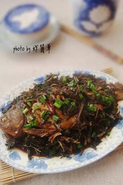 野菜乾燉鯽魚