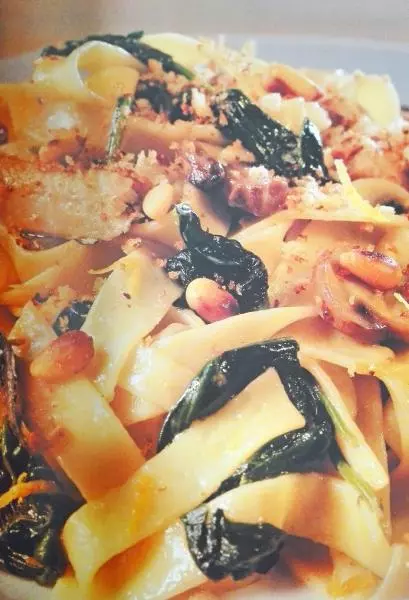 【?T&amp;P】松子沙丁鱼菠菜意面Fettuccine with Sardines&amp;Spinach