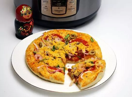 鲜虾芝士pizza（电饭煲版）