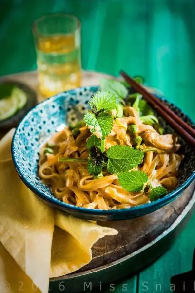 雞肉檸檬草叻沙.Chicken and lemongrass laska.