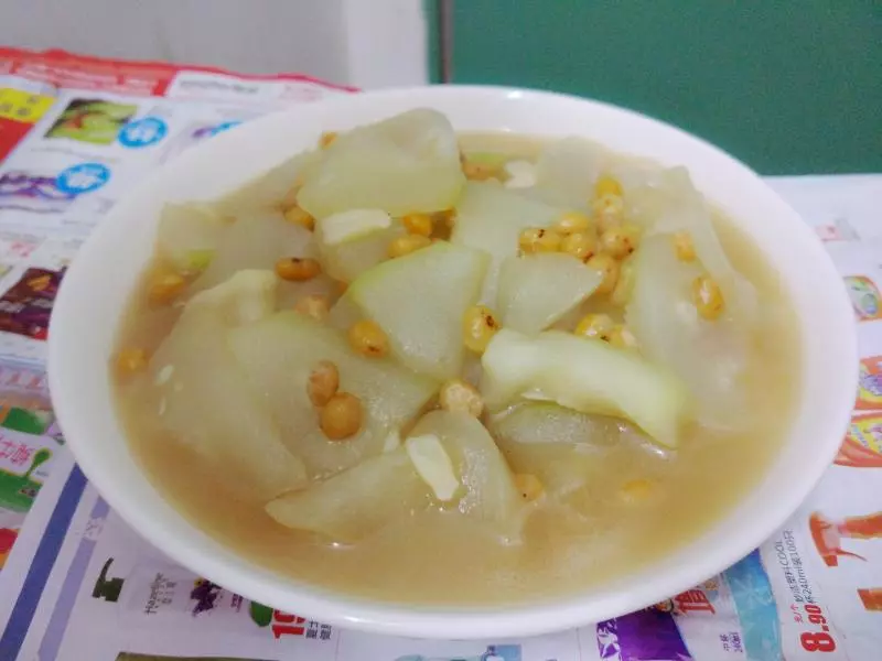 葫芦瓜焖黄豆