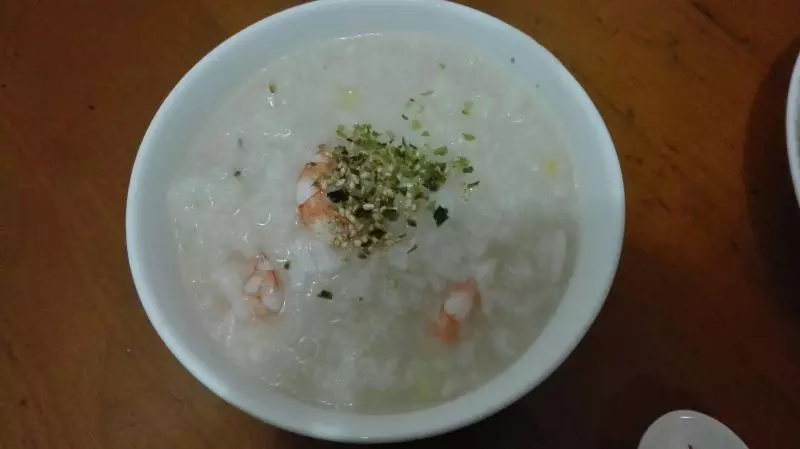 鲜虾干贝粥