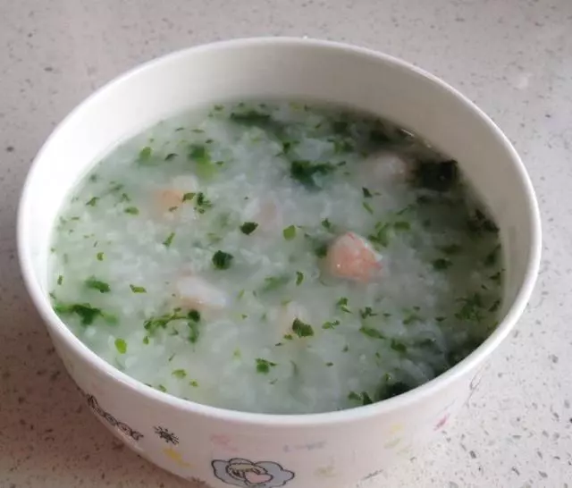 芹菜葉蝦仁粥（電飯煲版）