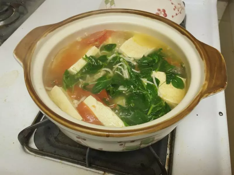豆苗海鲜汤