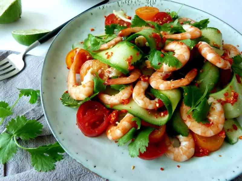 【山姆廚房】泰式青瓜鮮蝦沙拉-Thai Cucumber &amp; Prawn Salad