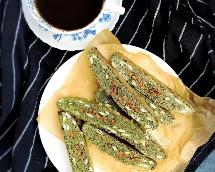 经典搭：抹茶蜜豆意式脆饼