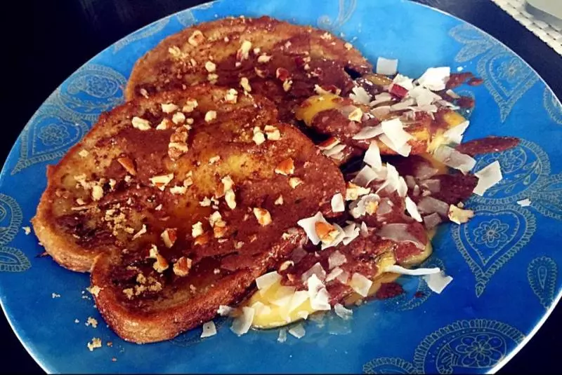 超級豐富爆炸版法式吐司super nutty french toast with heavenly mixed syrup