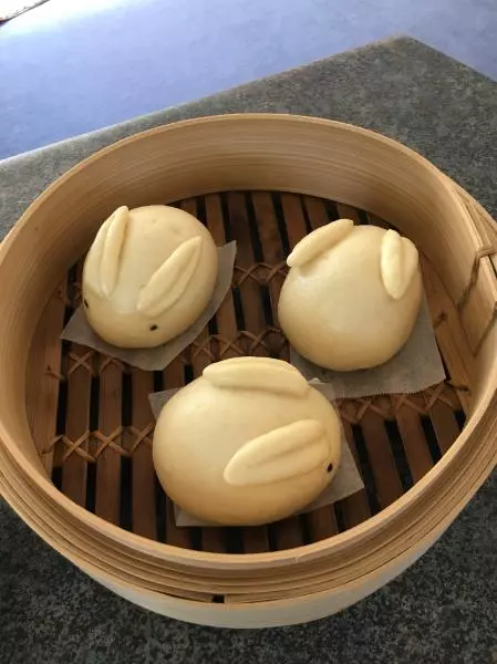 小兔子奶香豆沙包