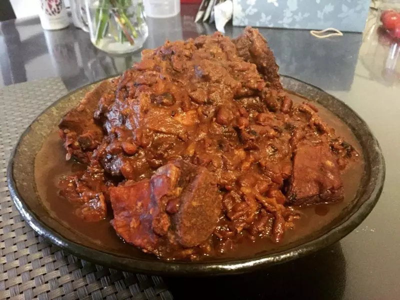 红豆蜜枣炖牛肉