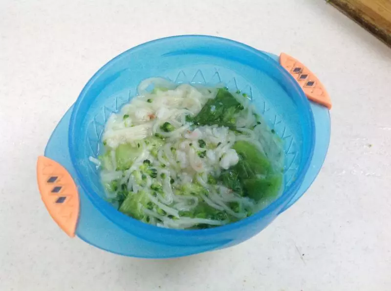 【快手輔食】西蘭花生菜蝦肉麵（10m+）