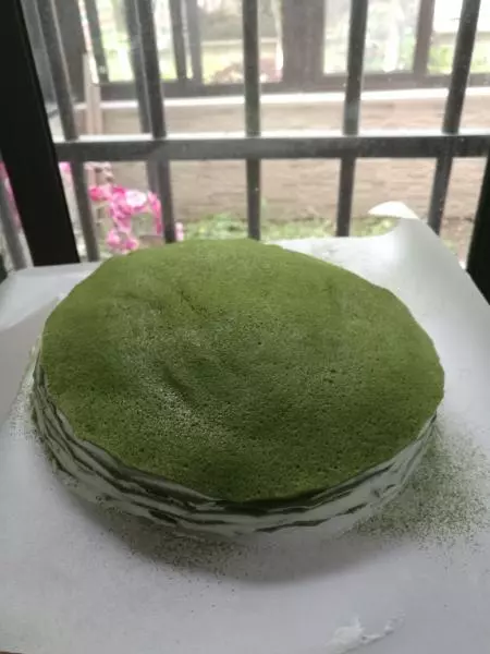 抹茶千层蛋糕～新手初次尝试制作多多包涵