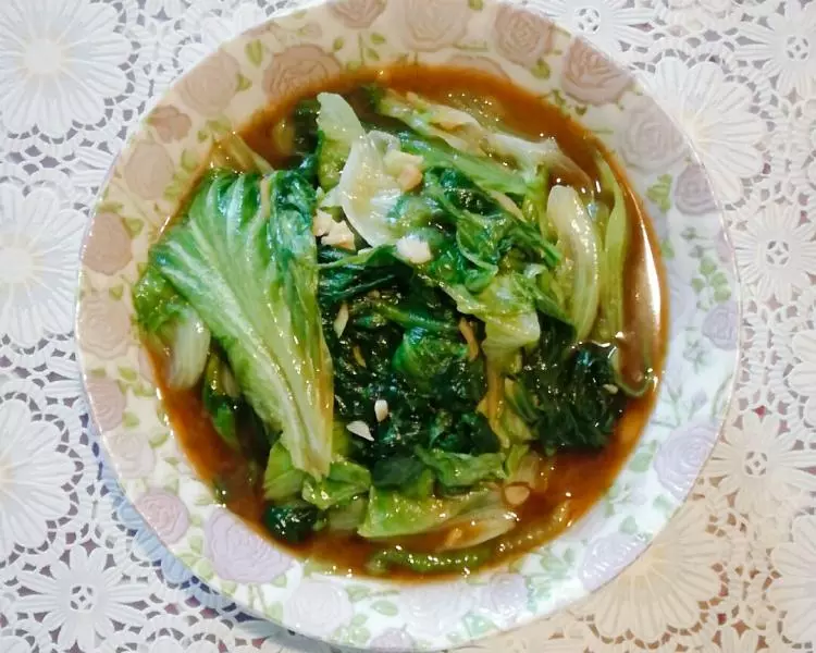 黄豆酱炒西生菜