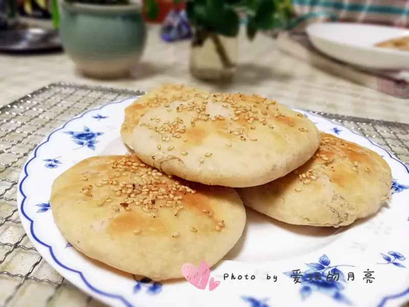 月亮带你做～烧饼的两种做法（烤箱，电饼铛）