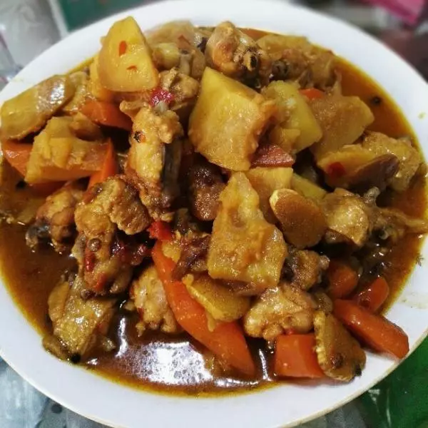 土豆胡萝卜炖鸡块