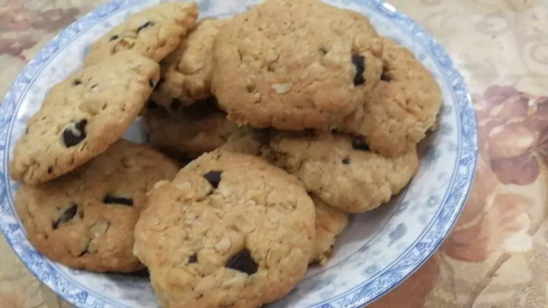 燕麦核桃黑巧克力甜酥饼