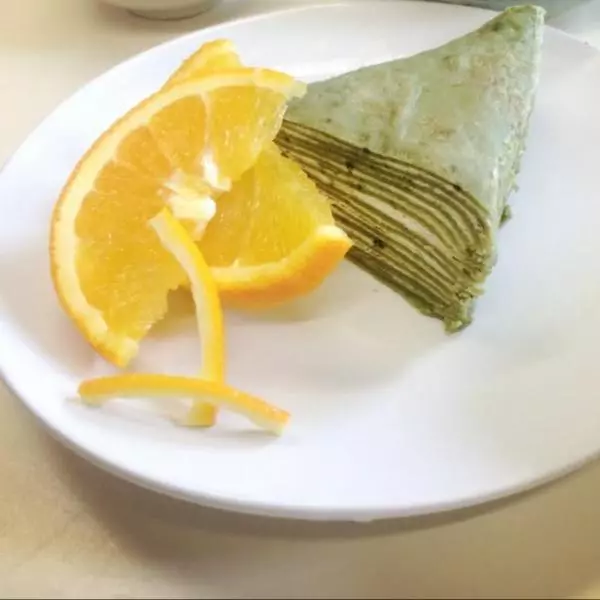 不需要烤箱的小清新抹茶千层饼蛋糕 Matcha Crepe cake