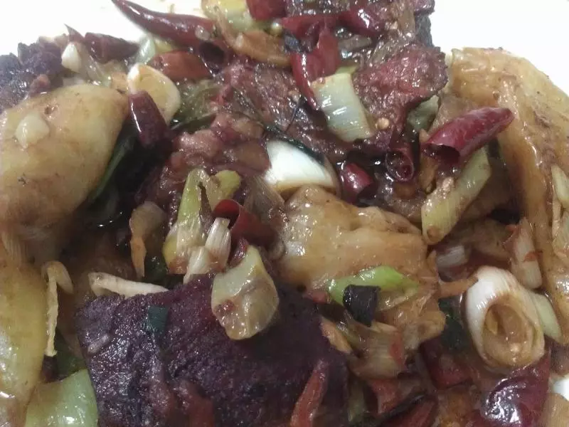 大葱饺子皮烩羊肉