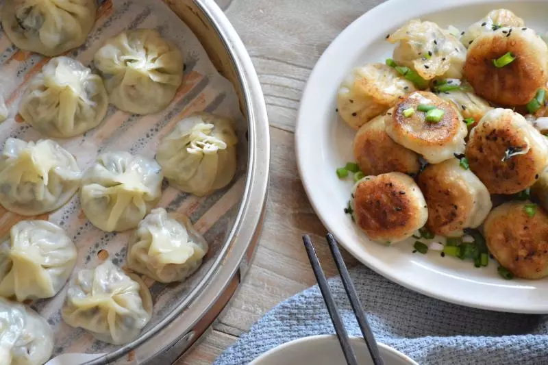 雪菜豬肉生煎包（餃子皮版）