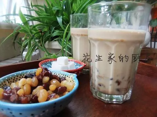 焦糖蜜豆奶茶