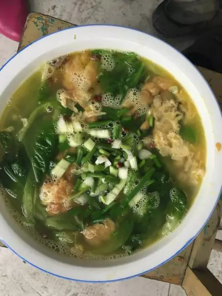 生菜煎蛋湯