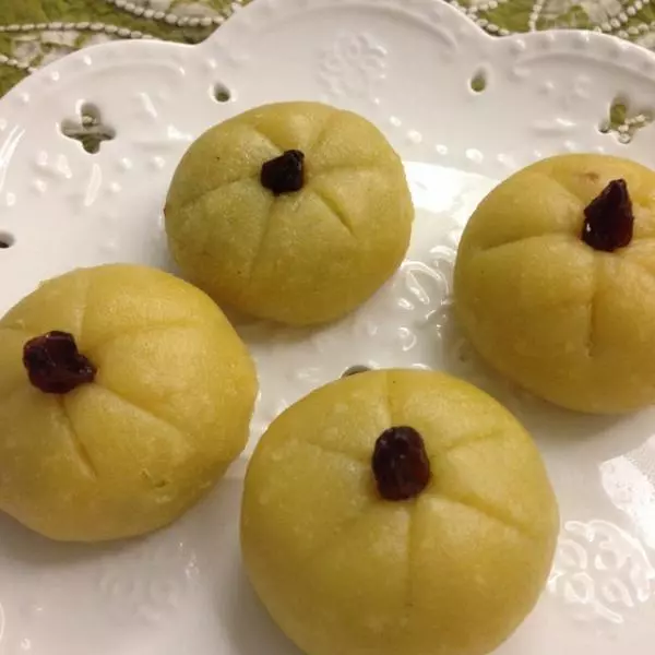 玉米豆沙饼