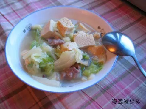 白菜炖冻豆腐