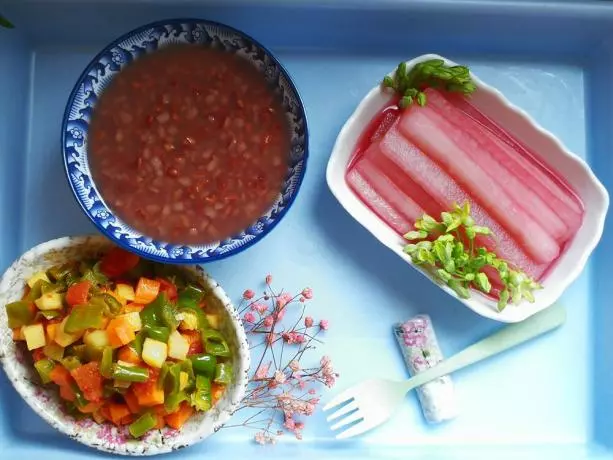 秋爽時節小套餐，果醋冬瓜、紅糙米粥來了·圓滿素食