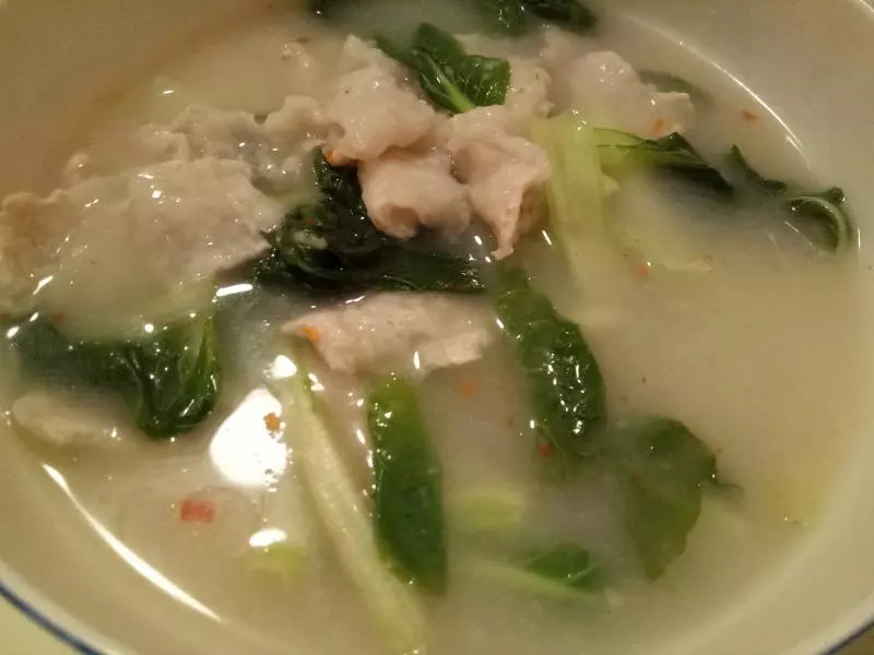 滑肉青菜湯