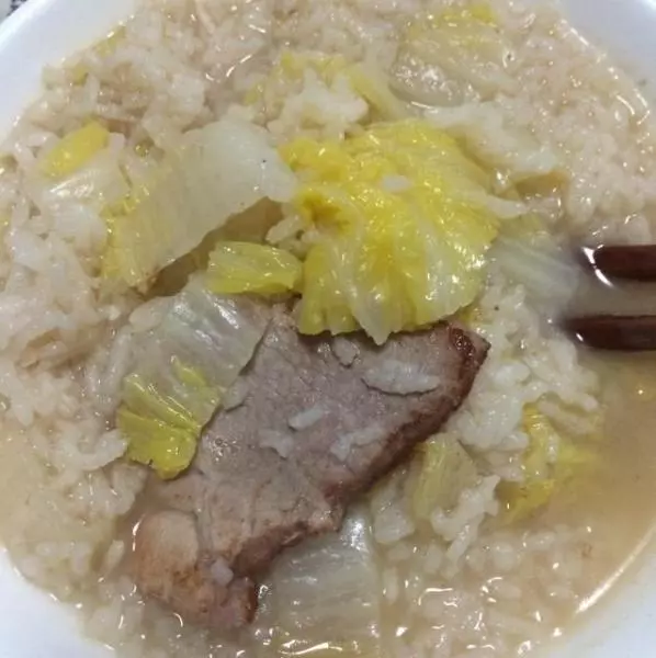 肉片青菜湯泡飯