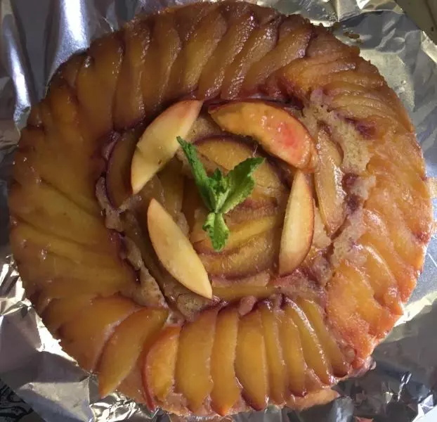 Peach Upside down cake （翻转蜜桃蛋糕）