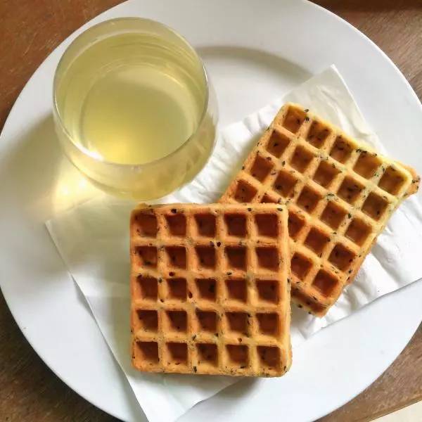 椰蓉黑芝麻华夫饼