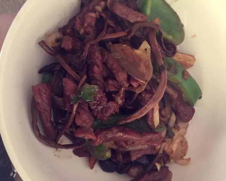 茶树菇炒牛肉