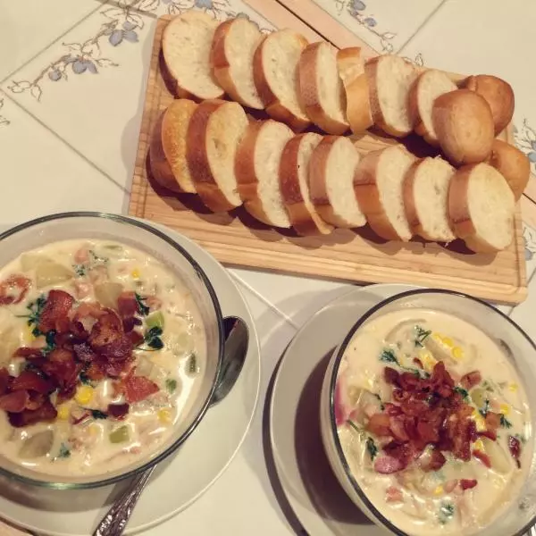 美式蛤蜊濃湯（clam chowder )