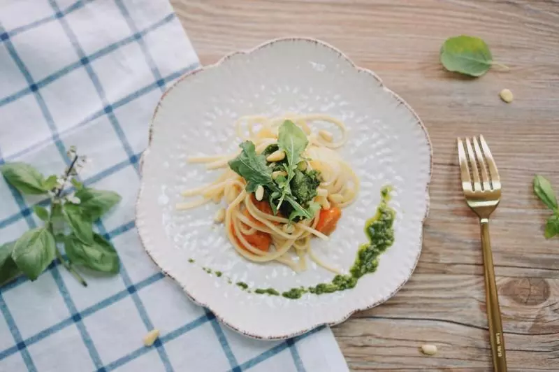 素食譜 | 青醬蔬菜意面