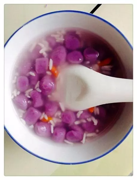 紫薯醪糟小汤圆